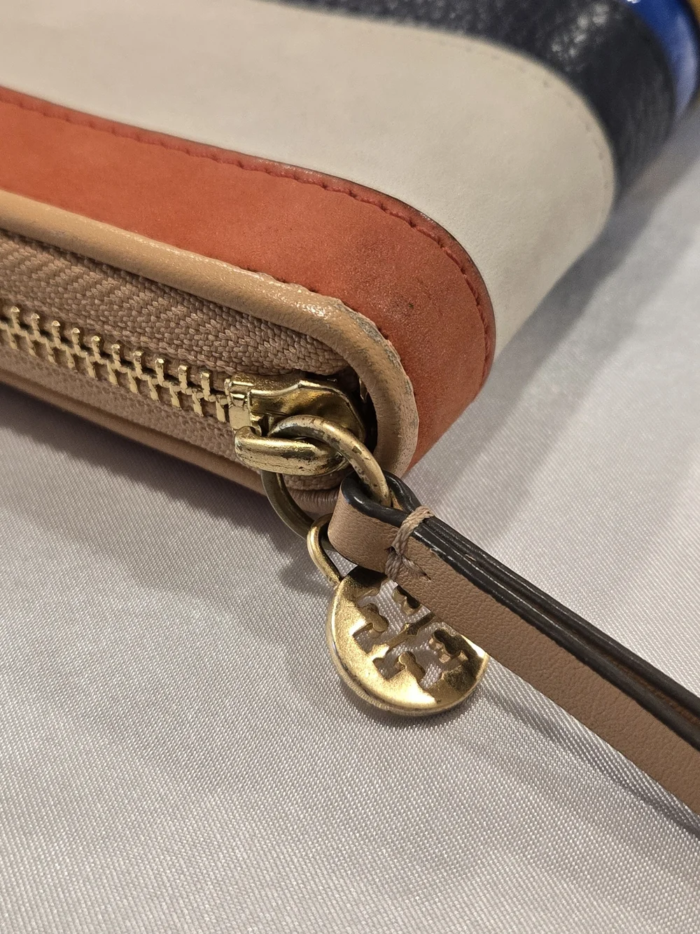 Tory Burch Balloon Stripe Zip Wallet